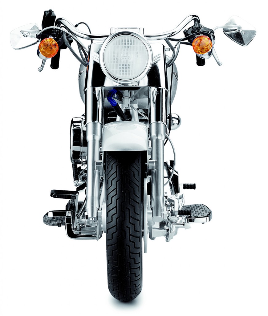Image of Harley Davidson Fat Boy scale model from the front