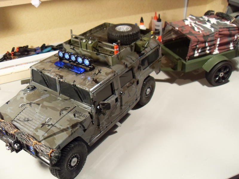 Image of camouflage coloured ModelSpace Hummer H1 scale model, for blog about the Hummer's history