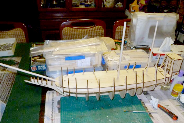 Image of Sovereign of the Seas 1:84 scale model ship from ModelSpace, as part of a blog about the ModelSpace August scale modeller of the month - Anthony Widdowson.