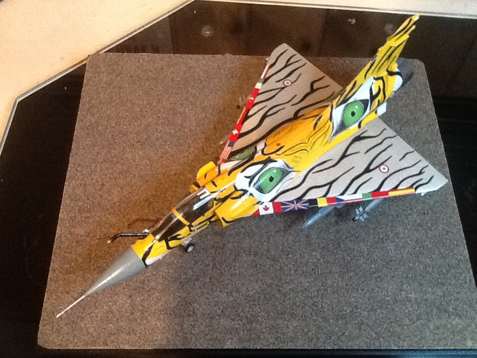 Image of the Mirage 2000c Tiger Eyes scale model plane, as part of a blog about the ModelSpace October scale modeller of the month - Ian Ratliff.