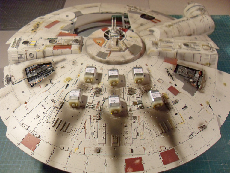 Image of a customised De Agostini ModelSpace 1:1 scale Millennium Falcon model, as part of a blog about the ModelSpace February scale modeller of the month - Andreas Draisbach.