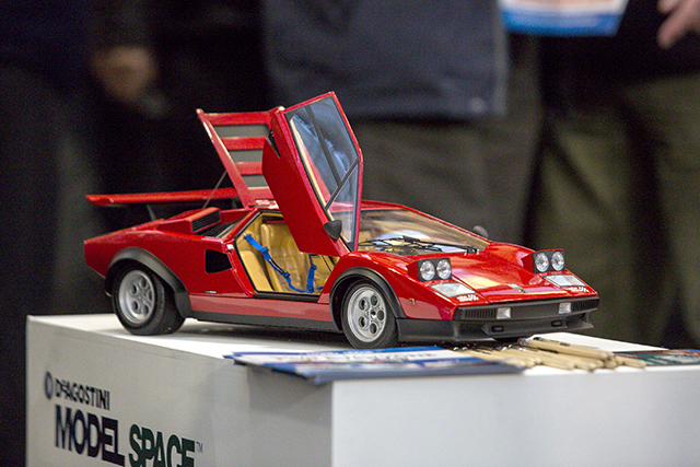 Image of the De Agostini ModelSpace Lamborghini Countach scale model car, as part of a blog about the London Model Engineering Exhibition 2017.