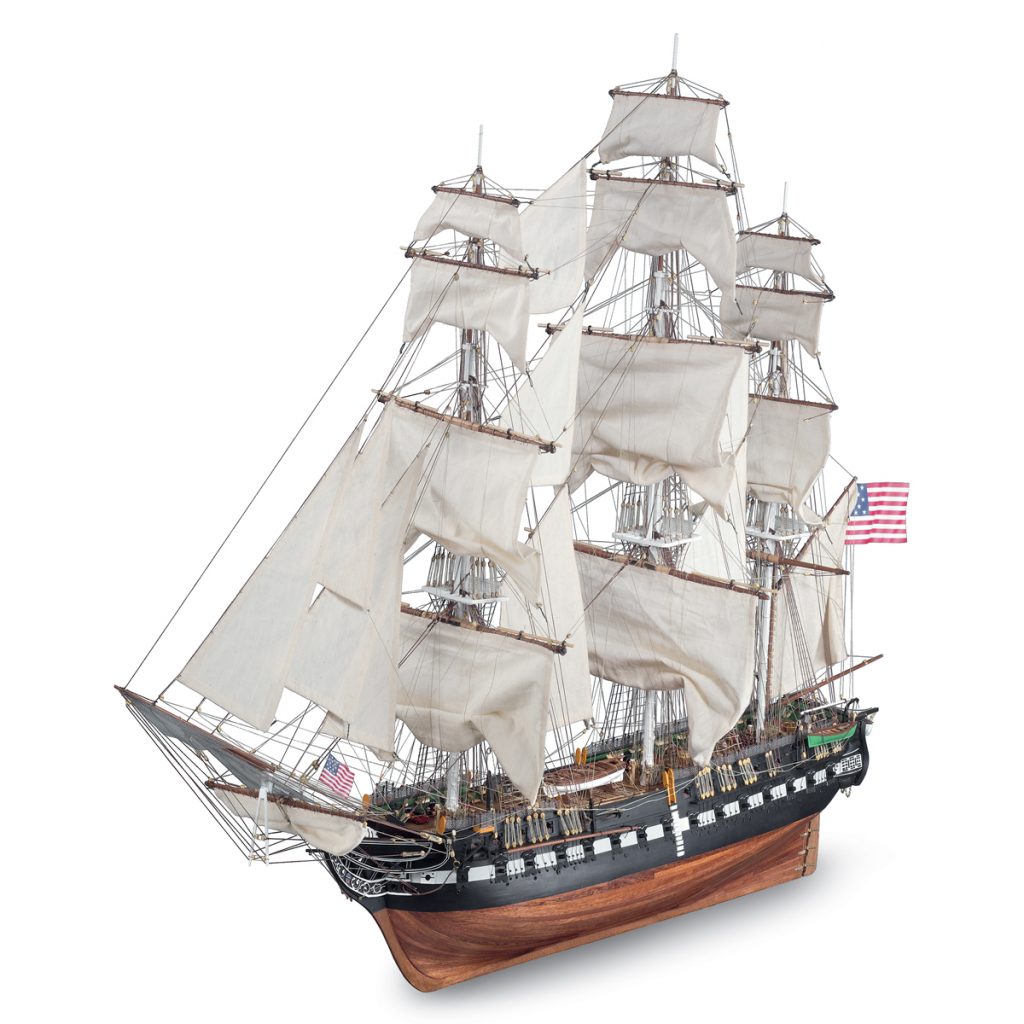 Image of the ModelSpace 1:76 USS Constitution scale model ship, for a blog about this famous American ship.