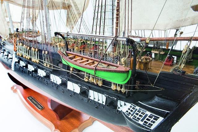 Image of the ModelSpace 1:76 USS Constitution scale model ship, for a blog about this famous American ship.