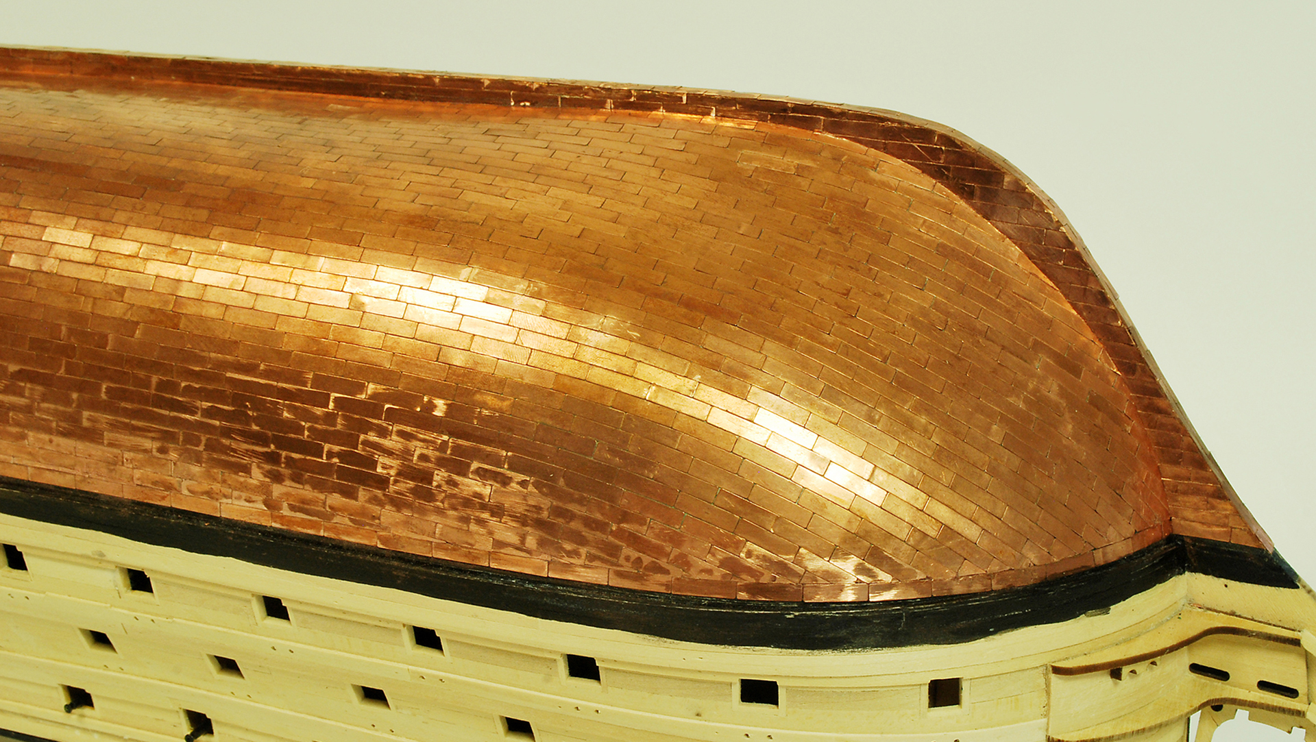 Coppertiling HMS Victory's Hull, Part 1 Cutting and Gluing Copper