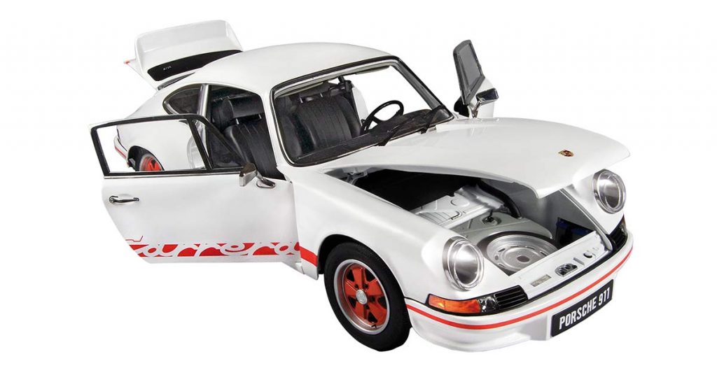 Image of the De Agostini ModelSpace 1:8 scale Porsche 911 Carrera replica, for a blog about the history of the Porsche 911 Carrera.