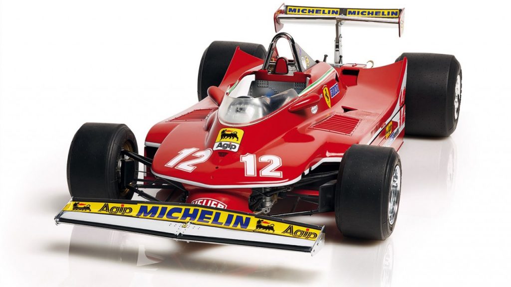 Image of a DeAgostini ModelSpace 1:8 scale Ferrari 312 T4 model car, as part of a blog about the best Christmas gift ideas for craft lovers