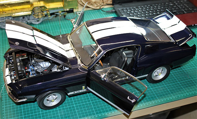 Image of the DeAgostini ModelSpace Shelby Mustang GT500, as part of a blog about the ModelSpace February scale modeller of the month - Alan Crofts.