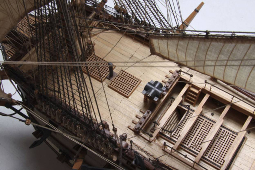 Image of ModelSpace 1:84 scale HMS Victory model, as part of a blog about how to build scale model ships.