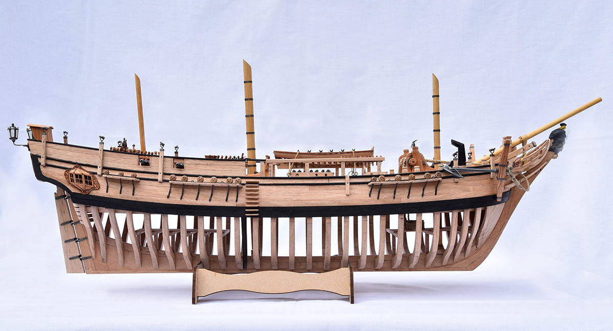 Image of ModelSpace 1:48 scale HMS Bounty scale model, as part of a blog about large scale model kits