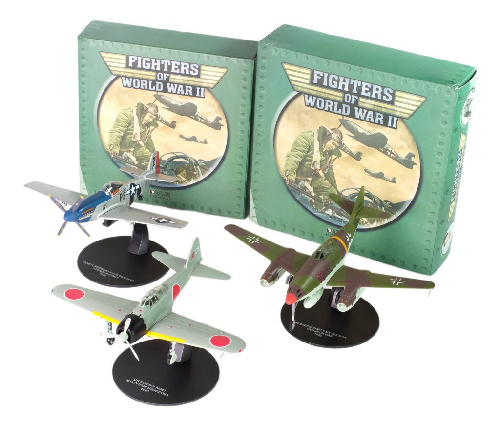 Image of DeAgostini ModelSpace diecast model WWII planes, as part of a blog about how diecast models are made.