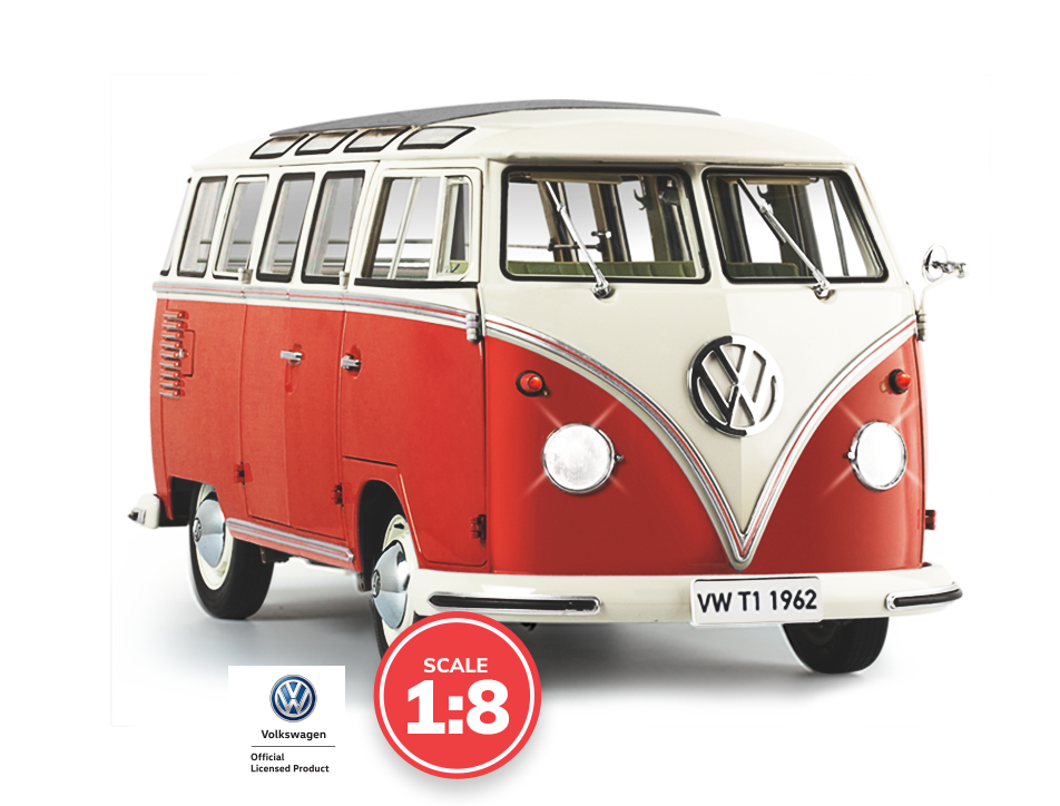 Fronte//Rosso VW Collection Volkswagen Hippie Bus T1 Camper Van Sacco a Pelo
