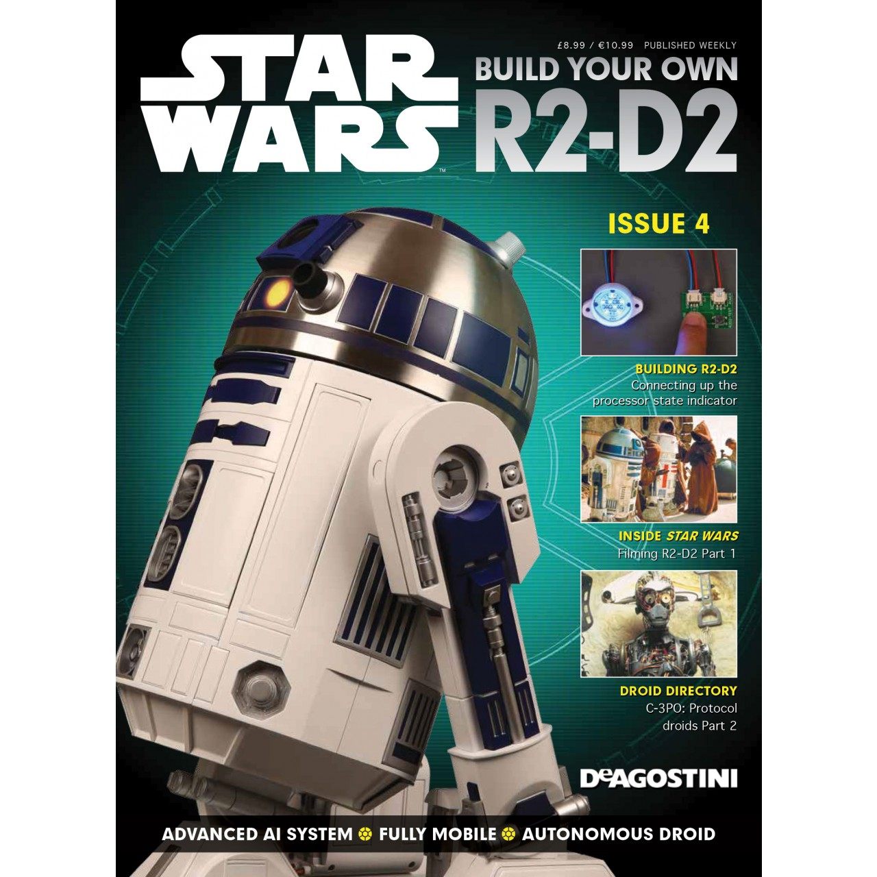 Sterling Innovations Star Wars Build R2 D2 Paper Model Kit 1 Foot Tall for sale online 