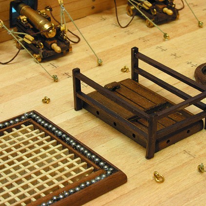 Build HMS Surprise - Detailed lower deck with visible cannons and hatches