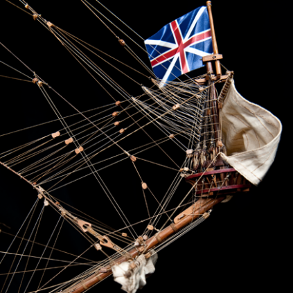 Build the Sovereign of the Seas - Flags are supplied already cut and sewn