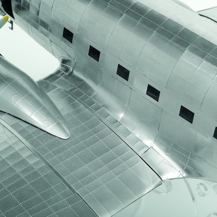 Build the Douglas DC-3 - the framework of the model is laser-cut 1.55mm plywood