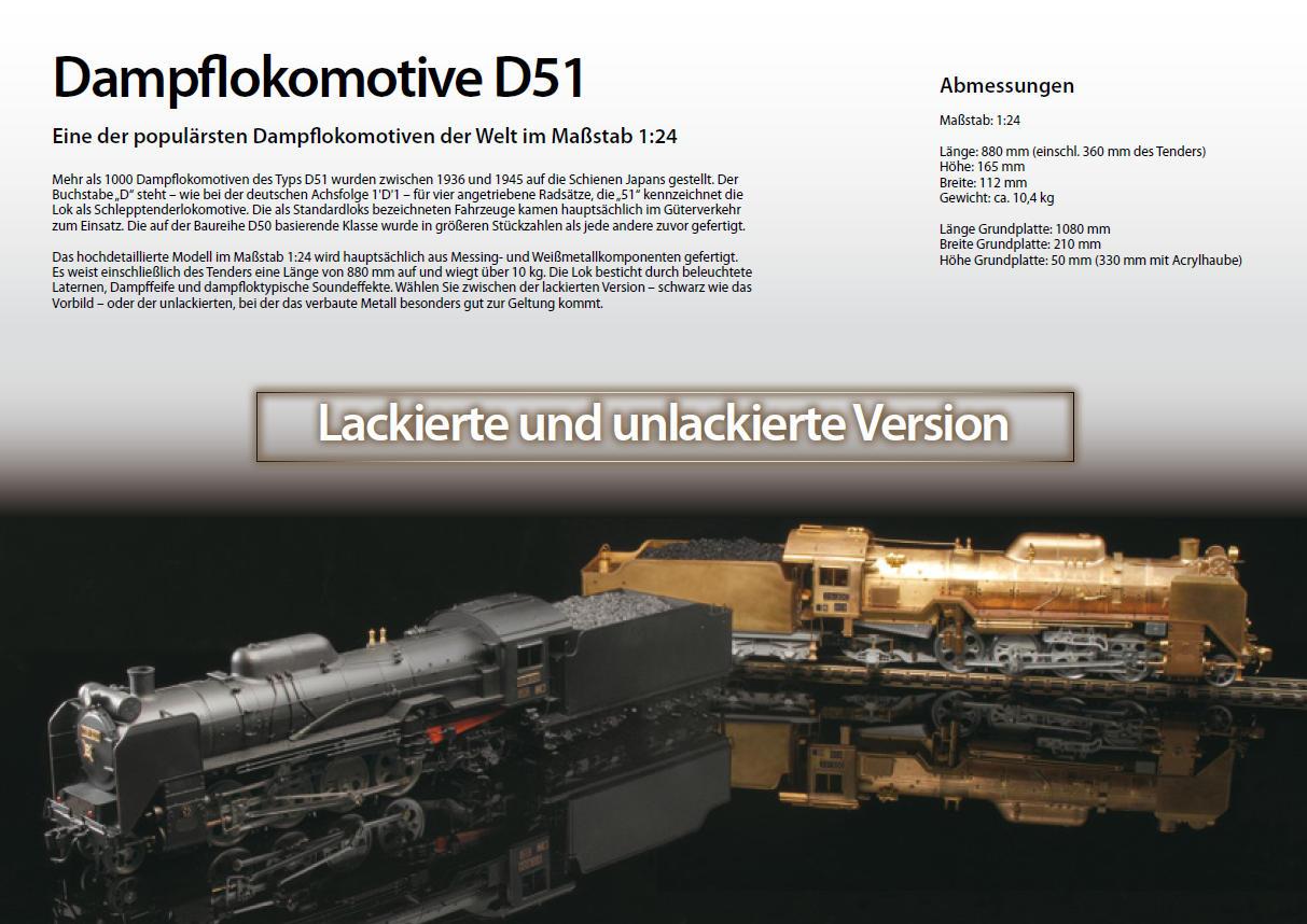 D51 200 Lokomotive 124 Modelleisenbahn DeAgostini ModelSpace