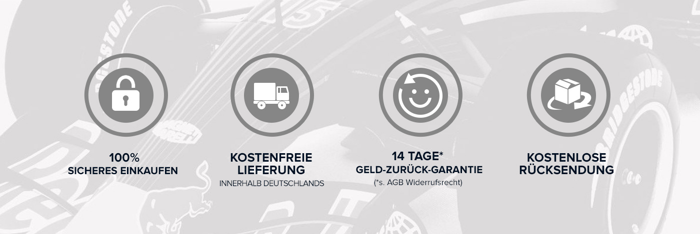 100% SICHERES EINKAUFEN, KOSTENFREIE LIEFERUNG, 14 TAGE GELD-ZURÜCK-GARANTIE, KOSTENLOSE RÜCKSENDUNG